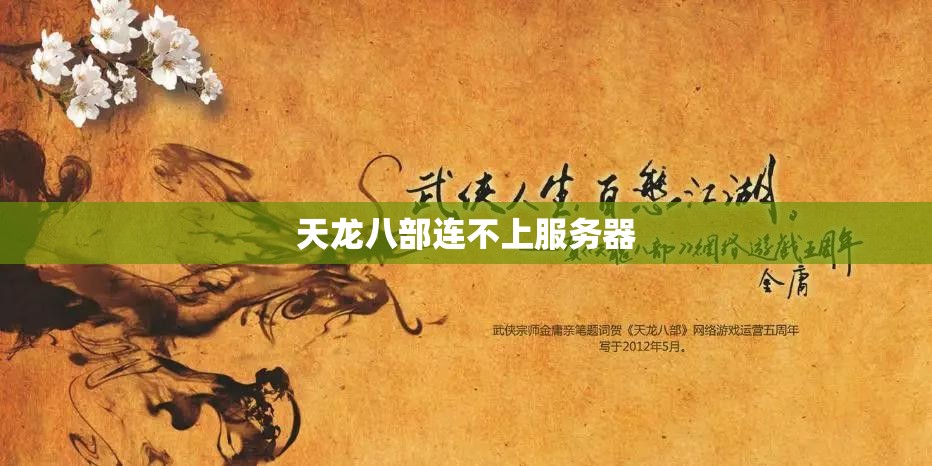 天龙八部连不上服务器